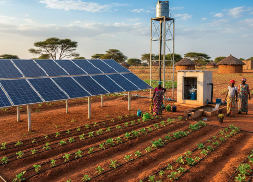 Installation solaire pour énergie et irrigation agricole